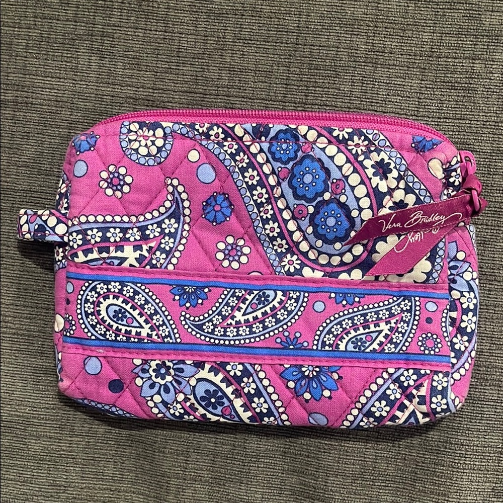 Vera Bradley Pink Paisley Women's  Makeup Bag